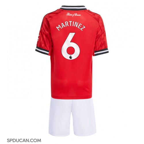 Dječji Nogometni Dres Manchester United Lisandro Martinez #6 Domaci 2025-26 Kratak Rukav (+ Kratke hlače)